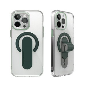 momo stick iPhone 15 Pro Max�pMag Grip �����Y�K�[�h��̌^�N���A�P�[�X �_�[�N�O���[�� MMS25327I15PM [MMS25327I15PM]
