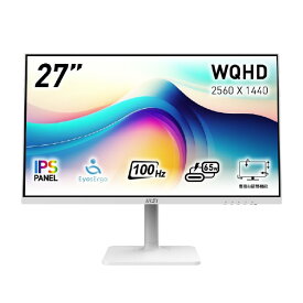 MSI 27型液晶ディスプレイ Modern ホワイト MODERN-MD272QXPW [MODERNMD272QXPW]