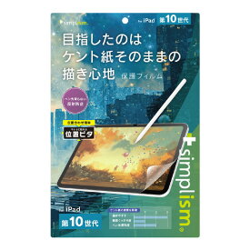 トリニティ iPad(第10世代)用ケント紙そのままの書き心地 画面保護フィルム 位置ピタ TR-IPD2310-PFI-PLAGK [TRIPD2310PFIPLAGK]