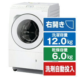 パナソニック 【右開き】12．0kgドラム式洗濯乾燥機 マットホワイト NA-LX125CR-W [NALX125CRW]【RNH】