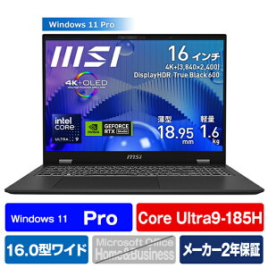 MSI m[gp\R Prestige 16 AI Studio B1V XeOC PRESTIGE16B1VGG-4025JP [PRESTIGE16B1VGG4025JP]