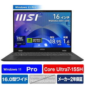 MSI ノートパソコン Prestige 16 AI Studio B1V ステラグレイ PRESTIGE16B1VFG-4079JP [PRESTIGE16B1VFG4079JP]