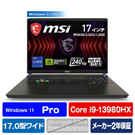 MSI ノートパソコン Vector 17 HX A13V コスモスグレイ VECTOR17HXA13VHG4014JP [VECTOR17HXA13VHG4014JP]