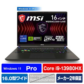 MSI ノートパソコン Vector 16 HX A13V コスモスグレイ VECTOR16HXA13VHG4024JP [VECTOR16HXA13VHG4024JP]