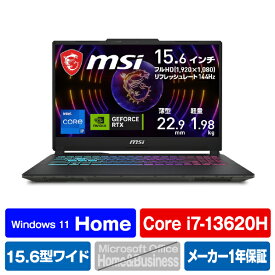 MSI ノートパソコン Cyborg 15 A13U ブラック & スケルトン CYBORG15-A13UCK-4169JP [CYBORG15A13UCK4169JP]