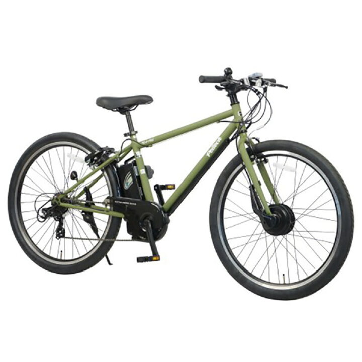 楽天市場】PELTECH 27．5型電動アシスト自転車 外装7段 マットカーキ 