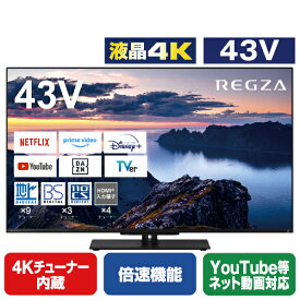 TVS REGZA 43V型4Kチューナー内蔵4K対応液晶テレビ Z670N series ブラック 43Z670N [43Z670N](43型/43インチ)【RNH】【MAAP】