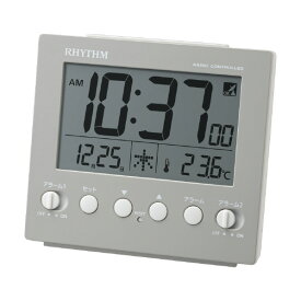 リズム時計 フィットウェーブD236 電波目覚まし時計 グレー 8RZ236SR08 [8RZ236SR08]