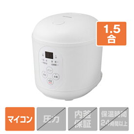 アイリスオーヤマ マイコン炊飯ジャー(1．5合炊き) ホワイト RC-MF15-W [RCMF15W]【RNH】