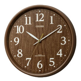 リズム 電波掛時計 CITIZEN 茶色 8MY569-006 [8MY569006]