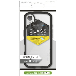 �G���R�� iPhone 16�pTOUGH SLIM LITE �n�C�u���b�h�P�[�X �t���[���J���[ �w�ʃK���X �u���b�N PM-A24ATSLFCGBK [PMA24ATSLFCGBK]