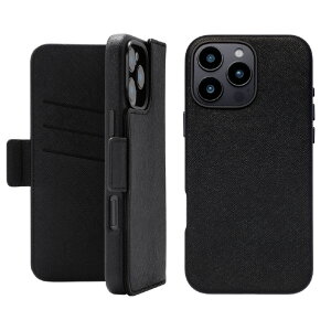 ���j�P�[�X iPhone 16 Pro Max�p2Way Mag Flip Case �u���b�N UNI-CSDIP24LP-2MFBK [UNICSDIP24LP2MFBK]