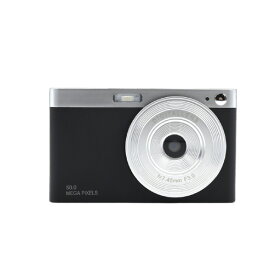 KEIYO WiFiレトロデジタルカメラ マットブラック AN-DC003BK [ANDC003BK]