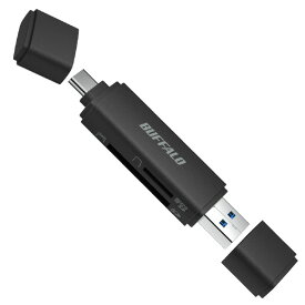 バッファロー Type-C/Type-A接続 USB3．2 Type-Cカードリーダー ブラック BSCR130U3CBK [BSCR130U3CBK]【JLMP】