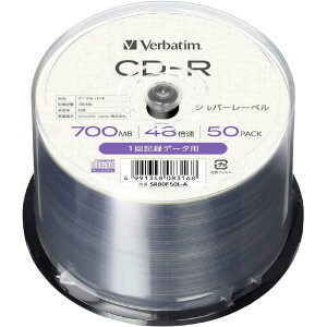 Verbatim f[^pCD-R 700MB 48{Ή Vo[[x 50 SR80F50L-A [SR80F50LA]ySPSPz