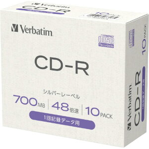 Verbatim f[^pCD-R 700MB 48{Ή Vo[[x 10 SR80F10L-A [SR80F10LA]ySPSPz
