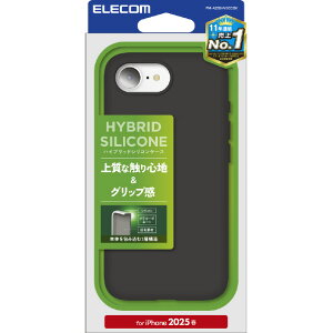 �G���R�� iPhone 16e�p�n�C�u���b�h�V���R���P�[�X �u���b�N PM-A25SHVSCCBK [PMA25SHVSCCBK]