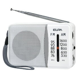 エルパ 電池長持ちコンパクトラジオ ホワイト ER-C58 [ERC58]【MRPT】