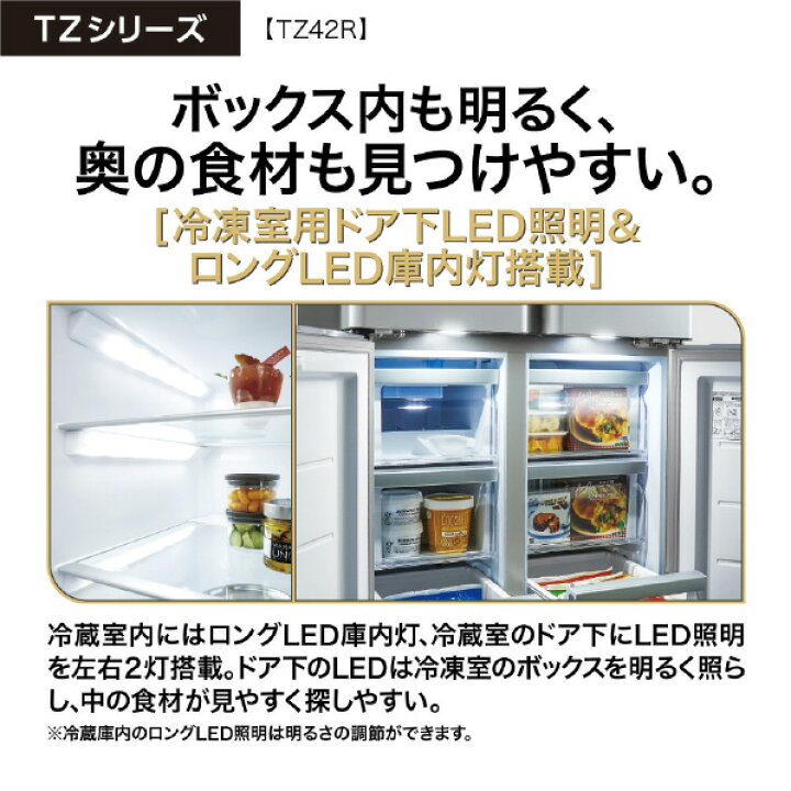 楽天市場】AQUA 420L 4ドア冷蔵庫 TZシリーズ ダークウッドブラウン 