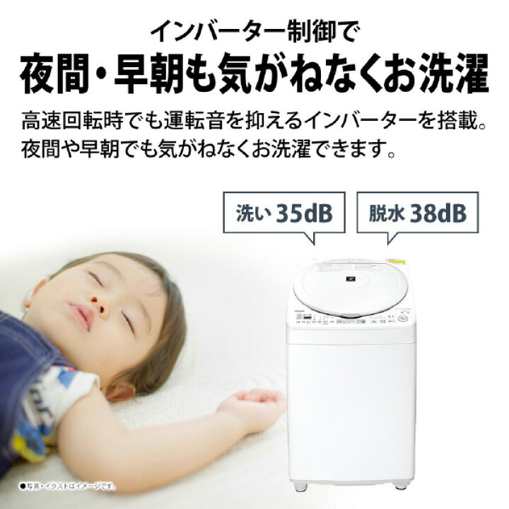 楽天市場】シャープ 8．0kgインバーター洗濯乾燥機 ホワイト系 ES-TX8K 