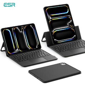 ESR iPad Pro 11インチ(M4)用ASCEND マグネットキーボードケース ブラック ES27669 [ES27669]