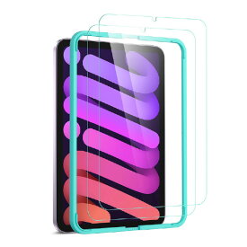 ESR iPad mini(A17 Pro/第6世代)用9H 強化ガラスフィルム(2枚入り) ES27668 [ES27668]