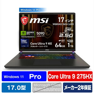 MSI m[gp\R Vector 17 HX AI A2XW RXXOC VECTOR17HXA2XWJG4850JP [VECTOR17HXA2XWJG4850JP]
