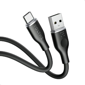 VOLTME PowerLink Moss USB-A & USB-C �P�[�u��(�V���R��) �u���b�N C2121 [C2121]