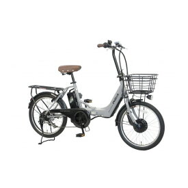 PELTECH 20型電動アシスト自転車フル装備外装6段 グレイ TDN-212L-GRY-12AH [TDN212LGRY12AH]