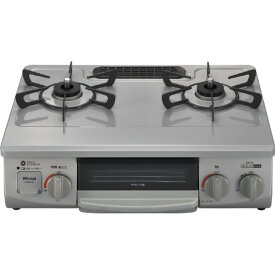 リンナイ 【プロパンガス用】ガステーブル(左強火力) ワンピーストップ 前面パネル/シルバー　天板/スカイグレー RTE565GRL-LPG [RTE565GRLP]