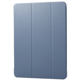 エレコム 13インチiPad Air(M3/M2) フラップケース 薄型軽量 背面クリア 2アングル ブルーグレー TB-A25XWVBG [TBA25XWVBG]