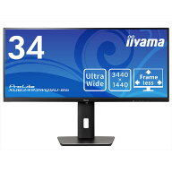 iiyama 34型 IPS方式 UWQHD ウルトラワイド液晶ディスプレイ ブラック XUB3493WQSU-B6 [XUB3493WQSUB6]【…