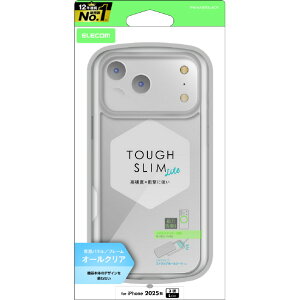 �G���R�� iPhone 17 ProMax�pTOUGH SLIM LITE �P�[�X �I�[���N���A ���^���X�e�b�J�[�t �N���A PM-A25DTSLACR [PMA25DTSLACR]
