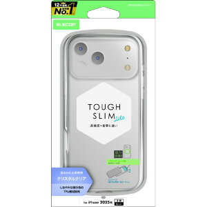 �G���R�� iPhone 17 ProMax�pTOUGH SLIM LITE �\�t�g�P�[�X �N���X�^���N���A ���^���X�e�b�J�[�t �N���A PM-A25DTSLUC3CR [PMA25DTSLUC3CR]