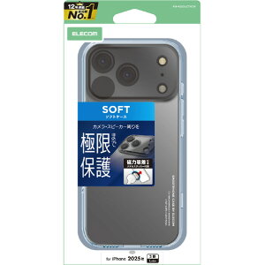 �G���R�� iPhone 17 ProMax�p�\�t�g�P�[�X �Ɍ� ���^���X�e�b�J�[�t �N���A PM-A25DUCTKCR [PMA25DUCTKCR]