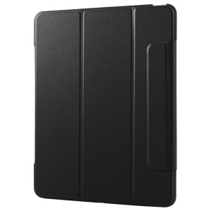 �G���R�� 13�C���`iPad Air(M3/M2)�p�t���b�v�P�[�X ���^�y�� �J���[�G�b�W �w�ʃN���A �u���b�N TB-A25XWVFCBK [TBA25XWVFCBK]�yJSPM�z