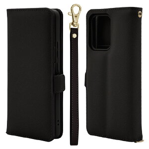 ���X�^�o�i�i OPPO Reno13 A�p�n���h�X�g���b�v�t���蒠�^�P�[�X �u���b�N 8832OR13ABHSBK [8832OR13ABHSBK]