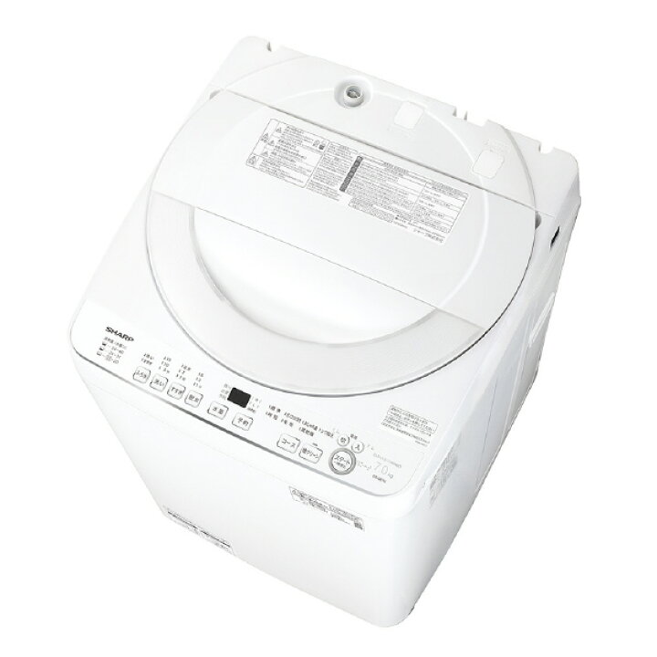 楽天市場】SHARP 7kg全自動洗濯機 ホワイト系 ES-GE7K-W [ESGE7KW 