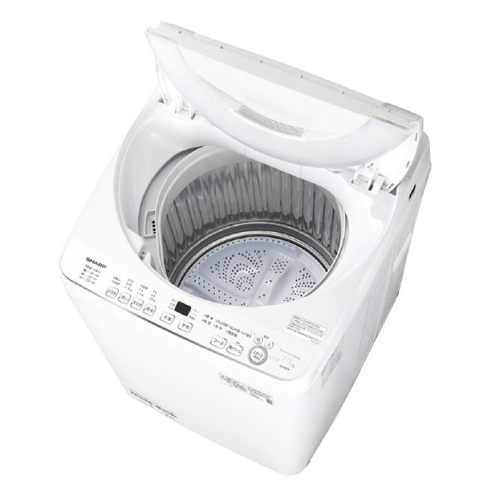 楽天市場】SHARP 7kg全自動洗濯機 ホワイト系 ES-GE7K-W [ESGE7KW 