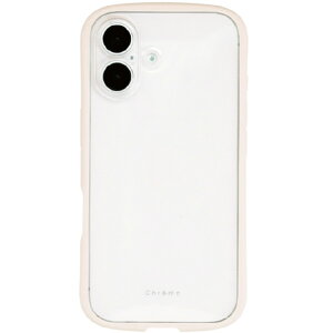 NATURAL�@design iPhone17�p �w�ʌ^�P�[�X CHROME-CLEAR �x�[�W�� IP25-61-CHC07 [IP2561CHC07]