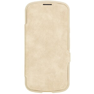 NATURAL�@design iPhone17�p �w�ʎ蒠�^�P�[�X CHROME-NATURAL �x�[�W�� IP25-61-CHN07 [IP2561CHN07]