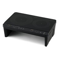 アイリスオーヤマ 2口IHコンロスタンド付き ブラック IHK-WKT41S-B [IHKWKT41SB]【RNH】