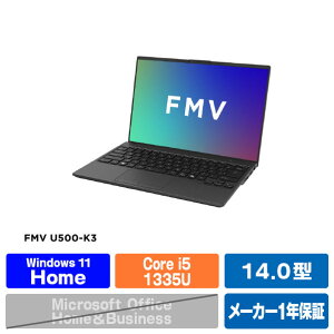 �x�m�� 14�^WUXGA/Core i5/Iris Xe �O���t�B�b�N�X/������16GB/��512GB SSD/WiFi 6E FMV Note U �s�N�g�u���b�N FMVU500K3B [FMVU500K3B]�yRNH�z