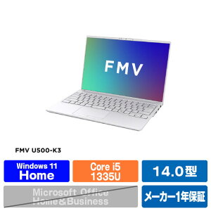 �x�m�� 14�^WUXGA/Core i5/Iris Xe �O���t�B�b�N�X/������16GB/��512GB SSD/WiFi 6E FMV Note U �V���o�[�z���C�g FMVU500K3W [FMVU500K3W]�yRNH�z�yKNSY�z