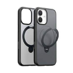 TORRAS iPhone17�p�����f��PC+TPU�P�[�X TORRAS OSTAND Q3 SPIN �u���b�N X00FX2907 [X00FX2907]