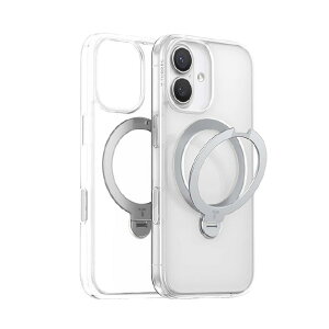 TORRAS iPhone17�p�A�N��������+TPU�P�[�X TORRAS OSTAND Q3 SPIN �N���A X00FX2911 [X00FX2911]