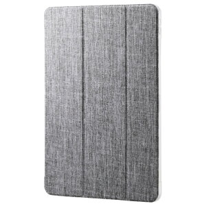 �G���R�� 13�C���`iPad Air(M3/M2)�p�t���b�v�P�[�X ���^�y�� �t�@�u���b�N �w�ʃN���A �O���[ TB-A25XWVCGY [TBA25XWVCGY]�yMCMP�z