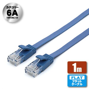 JTT Cat6A �t���b�gLAN�P�[�u�� 1m �u���[ Cat6A �t���b�gLAN�P�[�u�� �u���[ JTLAN6A-F10BL [JTLAN6AF10BL]�yAPRP�z