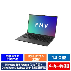 �x�m�� 14�^WUXGA/Core Ultra 5 226V/Arc�O���t�B�b�N�X 130V/������16GB/��512GB SSD/WiFi 7 e angle select FMV Note U �s�N�g�u���b�N FMVU59L1B6 [FMVU59L1B6]�yRNH�z