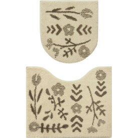 オカトー SOPO ブラウンフラワ- SOPOトイレ2テンセツトブラウンフラワ- [SOPOトイレ2テンセツトブラウンフラワ-]